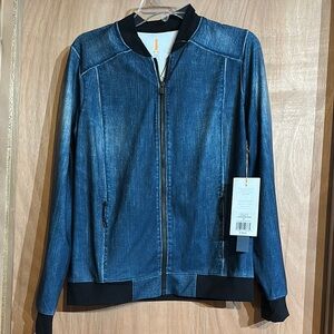 Lucy indigo “Jean” jacket medium nwt